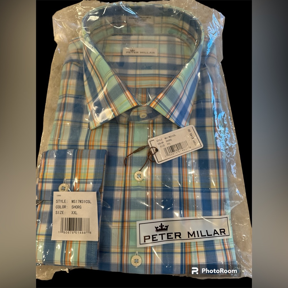 NWT & packaging; Peter Millar dress shirt